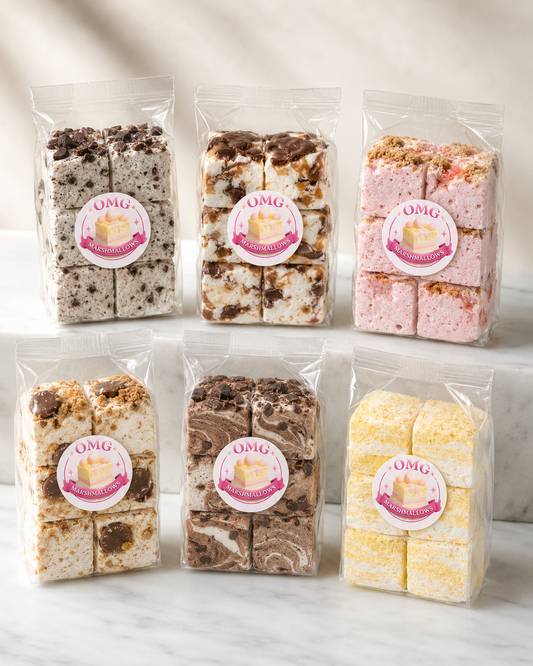 Smag Alle 6 – Gourmet Skumfidus Smagskassen (6 pakker / 36 stk)